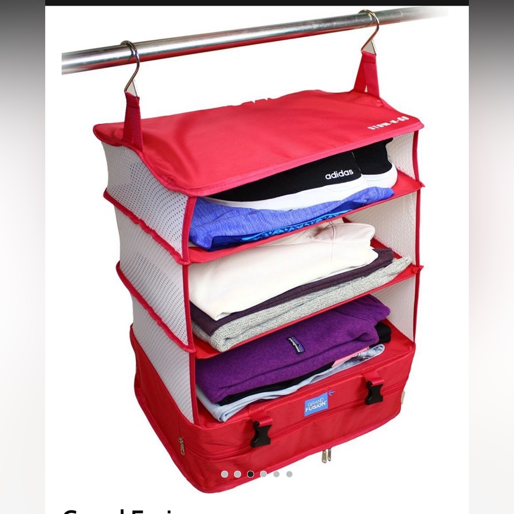 Grand Fusion Stow-N-Go Hanging Travel Shelves NWT